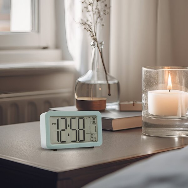 Acctim Harley Digital Alarm Clock Light Blue