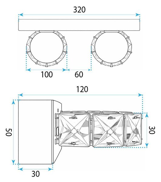Wall lamp LED APP1936-2W CHROME
