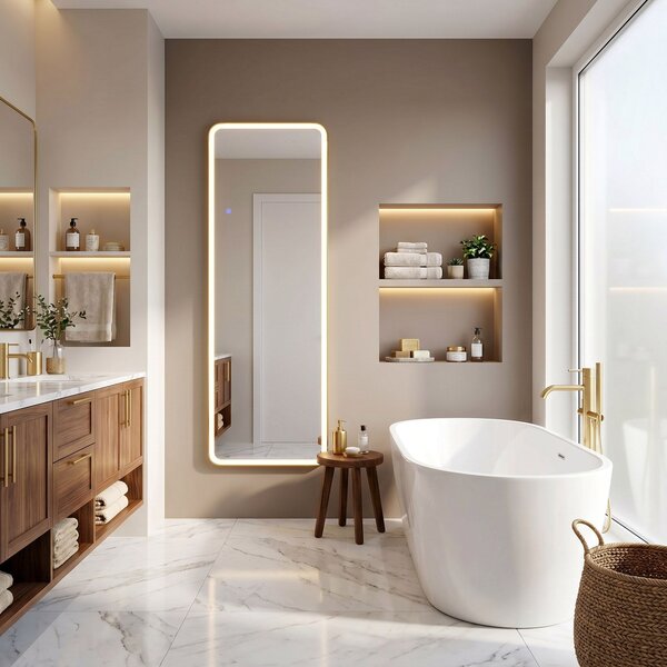 Mirror LED Classico 50x160cm Brush Gold