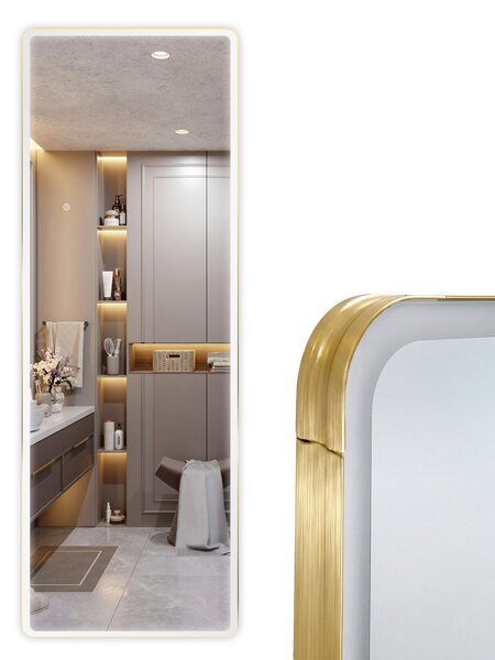 Mirror LED Classico 50x160cm Brush Gold