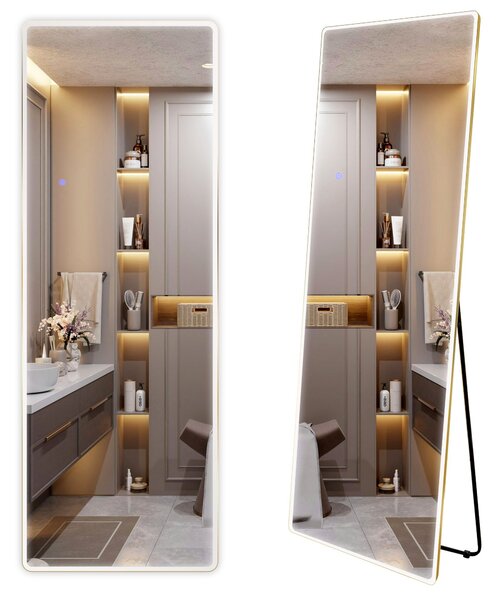 Mirror LED Classico 50x160cm Brush Gold