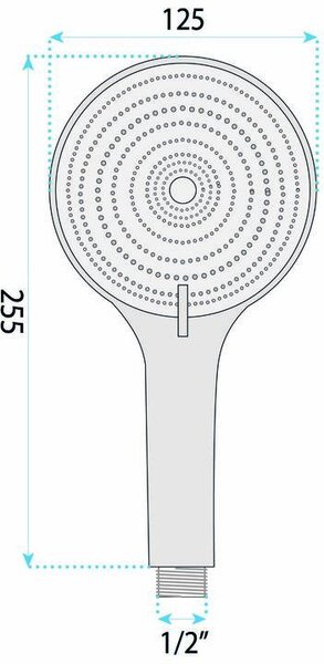 Shower handset REA JS-020 CHROME