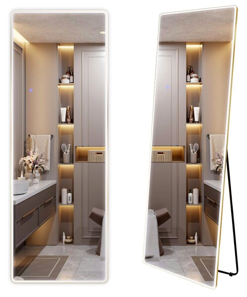 Mirror LED Classico 60x170cm Brush Gold