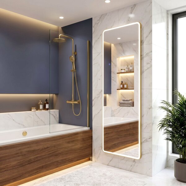 Mirror LED Classico 60x170cm Brush Gold