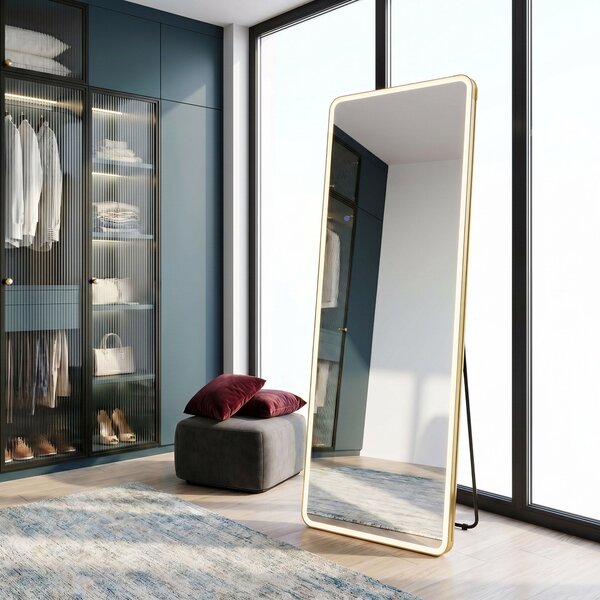 Mirror LED Classico 60x170cm Brush Gold