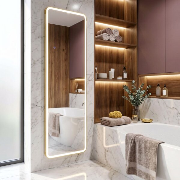 Mirror LED Classico 60x170cm Brush Gold