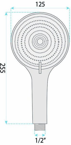 Shower handset REA JS-020 BRUSH GOLD