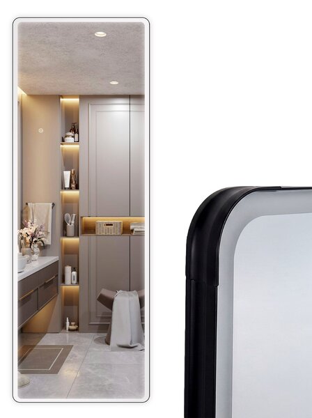 Mirror LED Classico 50x160cm Black