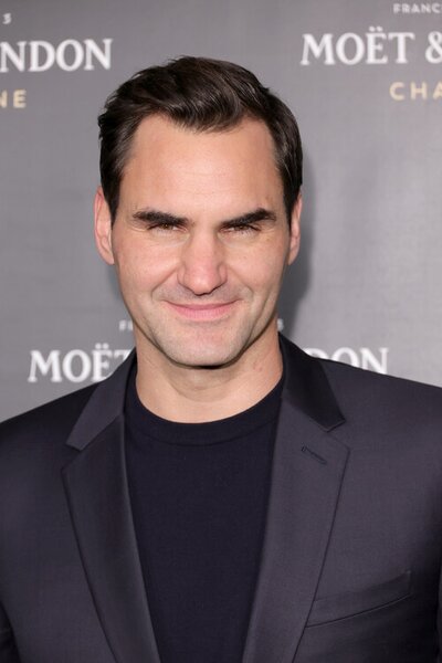 Photography Roger Federer at the Moet & Chandon Holiday Season Celebration, Michael Loccisano