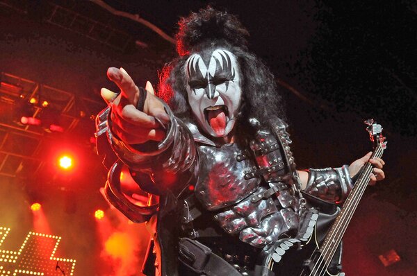 Photography Gene Simmons of US rock group Kiss, Jim Dyson