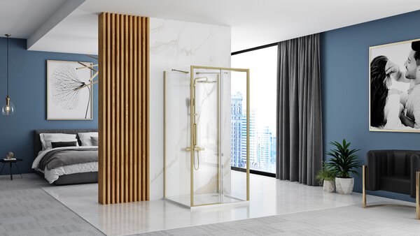 Shower enclosure REA Rapid Slide Brush Gold