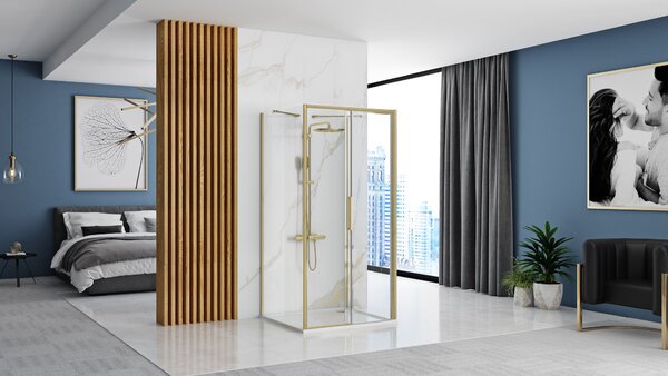 Shower enclosure REA Rapid Slide Brush Gold