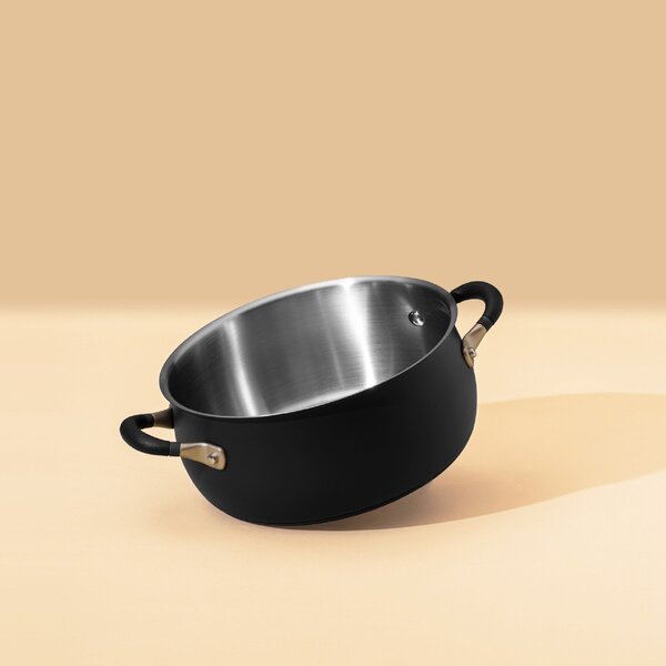Meyer Accent Non-Stick Casserole Pan, 24cm Black