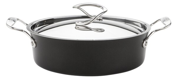 Circulon Style Non-Stick Hard Anodised Aluminium Sauteuse Pan, 27cm Black