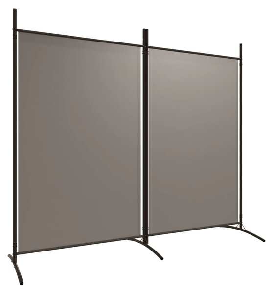 2-Panel Room Divider Anthracite 175x180 cm Fabric