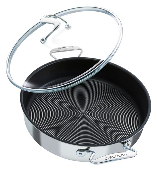 Circulon C Series Non-Stick Tri-Ply Saute Pan with Lid, 30cm Silver