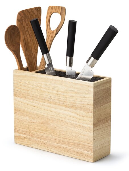 Continenta Knife Holder Box with Utensil Compartment 21x9 cm