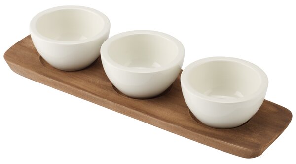 Villeroy & Boch Artesano Original dip bowl with coaster White-acacia