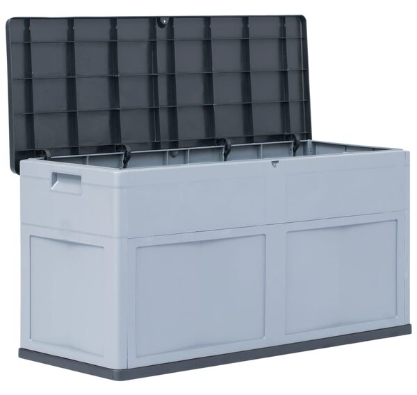 Garden Storage Box 320 L Grey Black