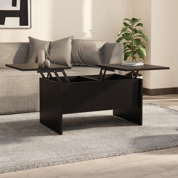 Coffee Table Black 80x50x42.5 cm Engineered Wood