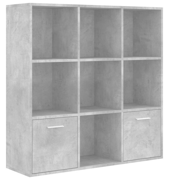 Book Cabinet Concrete Grey 98x30x98 cm Engineered Wood