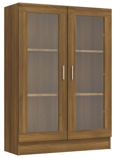 Vitrine Cabinet Brown Oak 82.5x30.5x115 cm Engineered Wood