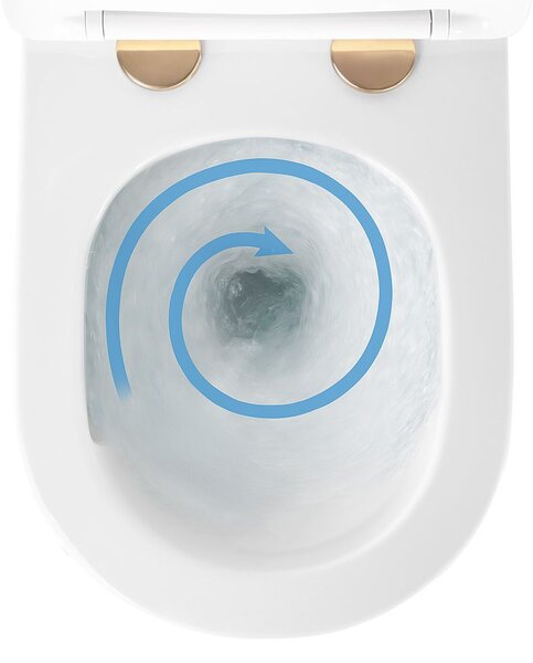 Toilet bowl Rea Carlo Mini Tornado NFQ GOLD EDGE
