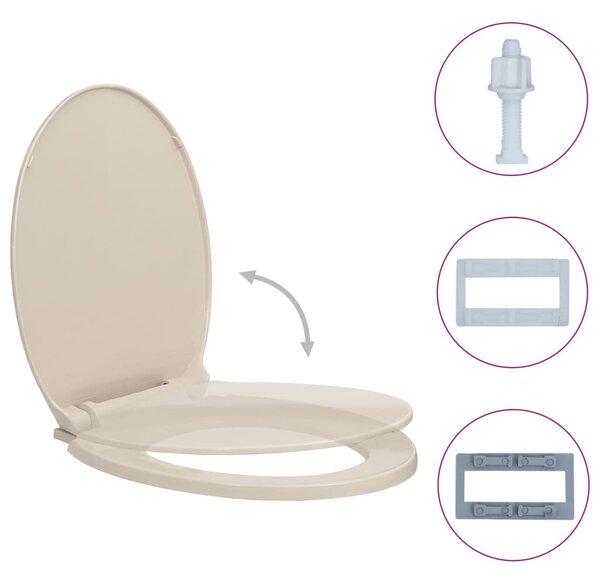 Soft-Close Toilet Seat Apricot Oval