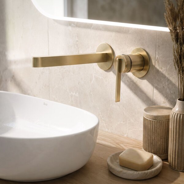 Wall Mounted faucet REA Grace Brush Gold