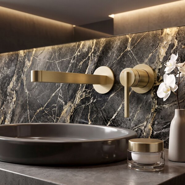 Wall Mounted faucet REA Grace Brush Gold