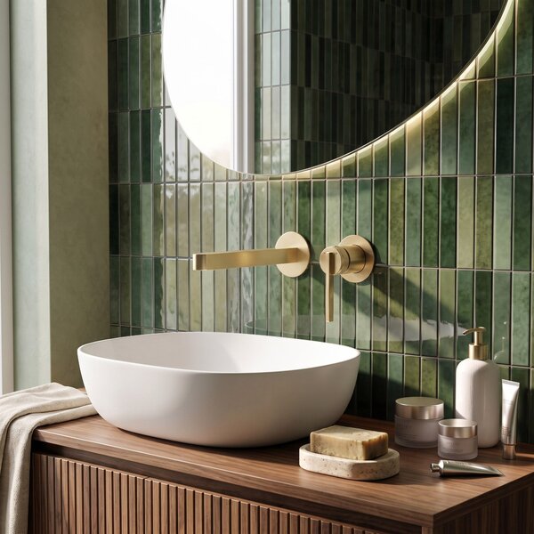 Wall Mounted faucet REA Grace Brush Gold