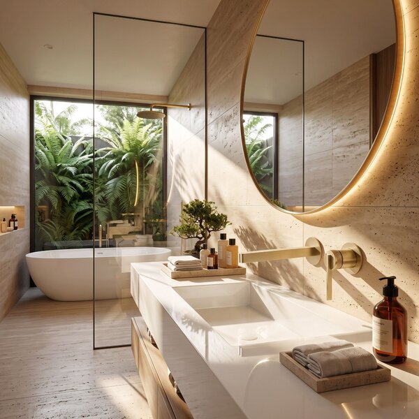 Wall Mounted faucet REA Grace Brush Gold