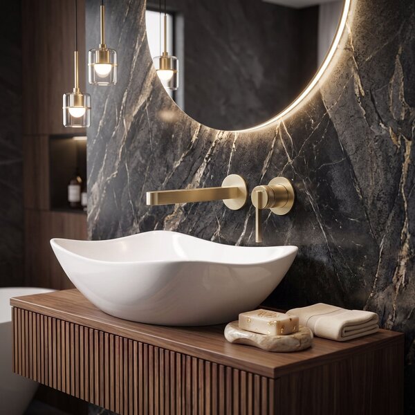 Wall Mounted faucet REA Grace Brush Gold