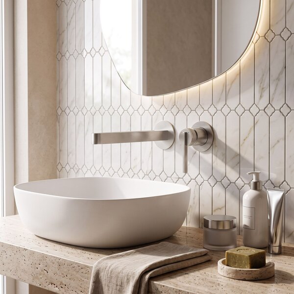 Wall Mounted faucet REA Grace Brush Nickel