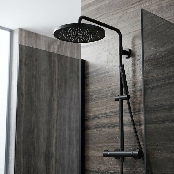 Round rain shower REA JS-021B Black