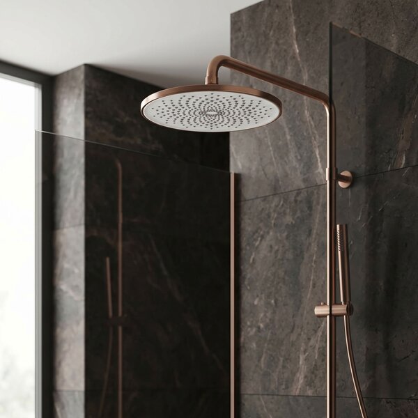 Round rain shower REA JS-021BRG Brush Copper