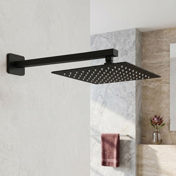 Square rain shower head REA JS-P015B 25cm Black