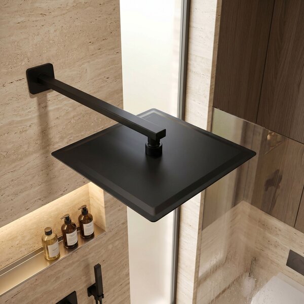 Square rain shower head REA JS-P015B 25cm Black