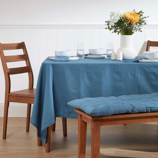 Airforce Blue Kitchen Dining Garden Bench Seat Pad Cushion, 2 Seater