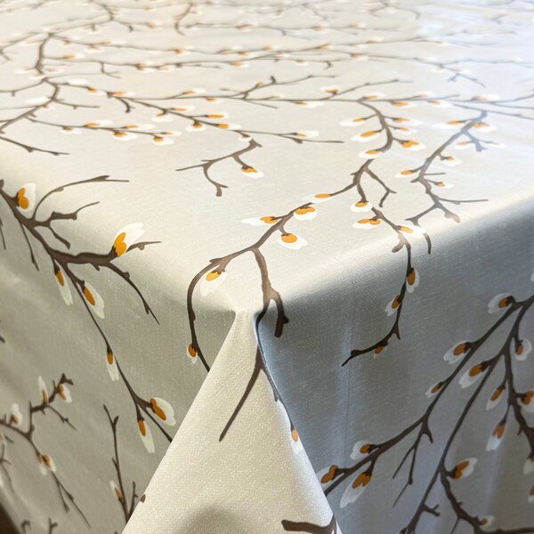 Pussy Willow PVC Fabric Grey