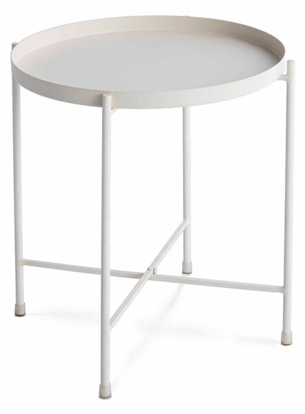 Kali White Metal Tray Side Table for Living Room | Roseland