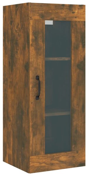 Hanging Wall Cabinet Smoked Oak 34.5x34x90 cm