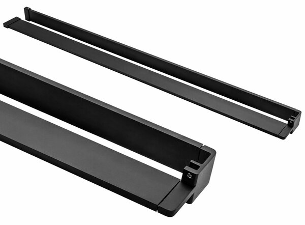 Towel rail shelf EVO BLACK for shower walls
