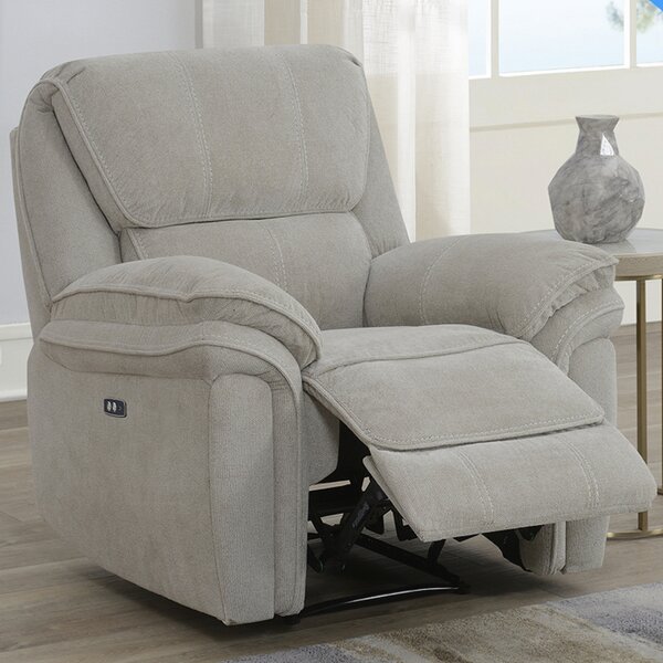Wauchula Fabric Electric Recliner 1 Seater Sofa - Beige