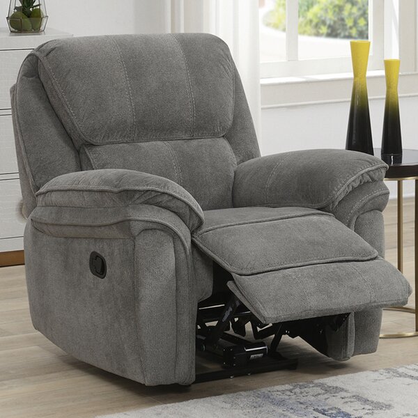 Wauchula Fabric Recliner 1 Seater Sofa - Stone