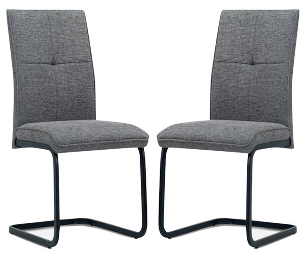 Vauxhall Grey Fabric Dining Chairs - Pair