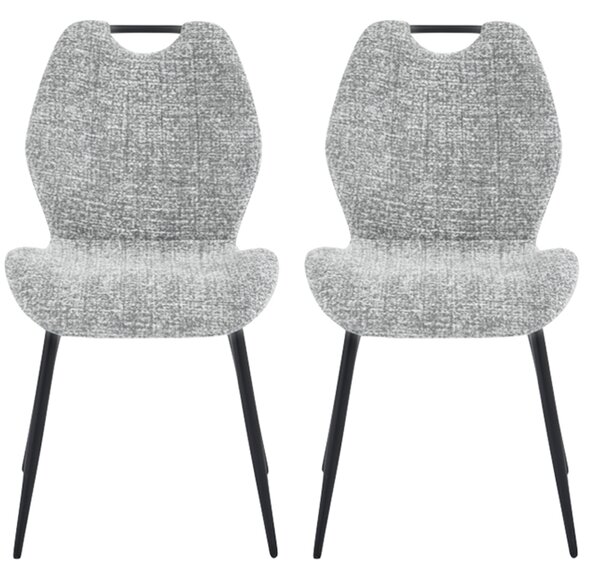 Tomah Light Grey Fabric Dining Chairs - Pair