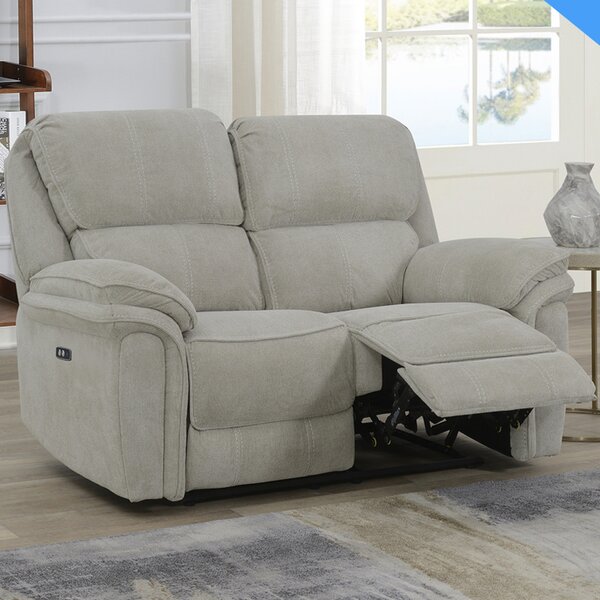 Wauchula Fabric Electric Recliner 2 Seater Sofa - Beige
