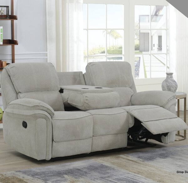 Wauchula Fabric Recliner 3 Seater Sofa - Beige