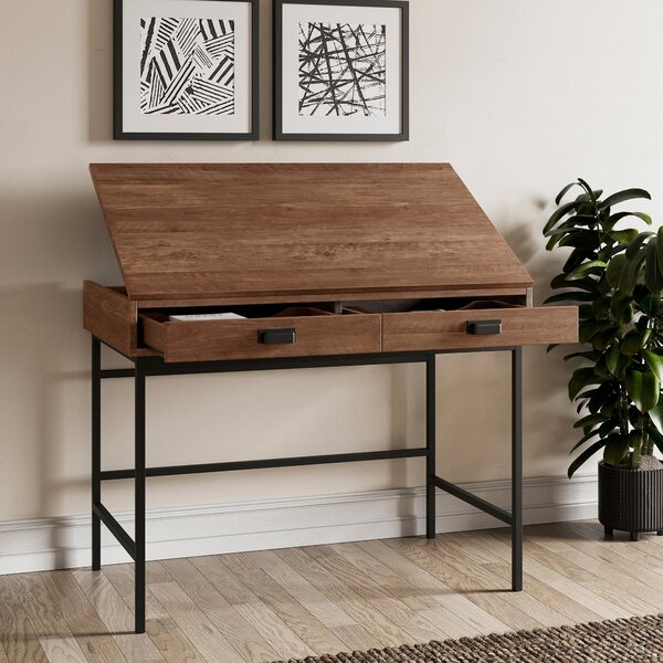 Fulton Draftsman Desk, Pine Effect